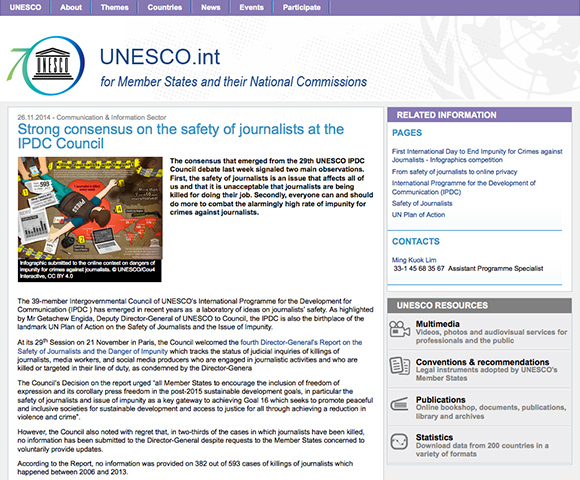 UNESCO press release